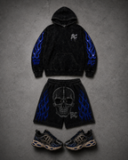 Rhinestone Hoodie + Shorts Set